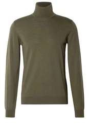 HUGO Pullover San Thomas Dunkelgrün/Khaki