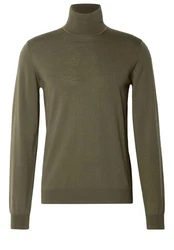 HUGO Pullover San Thomas Dunkelgrün/Khaki