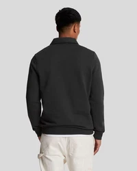 Lyle & Scott Sweatshirt Mit Stehkragen Half Zip Schwarz/Grün/Dunkelblau
