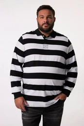 Poloshirt Men+ Poloshirt Langarm Ringel Rckendruck bis 8 XL