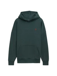 TOM TAILOR Sweatshirt Oversized Hoodie Dunkelgrün/Grün