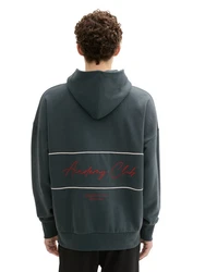 TOM TAILOR Sweatshirt Oversized Hoodie Dunkelgrün/Grün