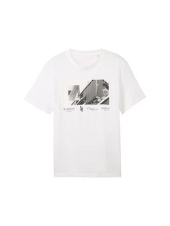 TOM TAILOR T-Shirt Weiß