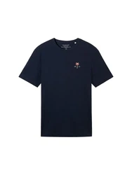 TOM TAILOR T-Shirt Dunkelblau/Rot/Rosa