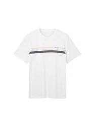 TOM TAILOR T-Shirt Weiß/Schwarz