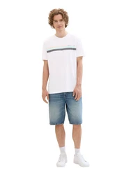 TOM TAILOR T-Shirt Weiß/Schwarz
