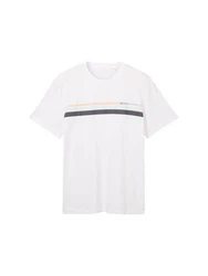 TOM TAILOR T-Shirt Weiß/Schwarz