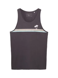 TOM TAILOR T-Shirt Dunkelgrau/Braun/Grau