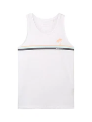 TOM TAILOR T-Shirt Weiß/Creme/Schwarz
