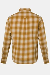 John F. Gee Kurzarmhemd Karo-Flanellhemd Braun/Gelb/Orange