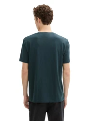 TOM TAILOR T-Shirt Dunkelgrün/Schwarz/Grün