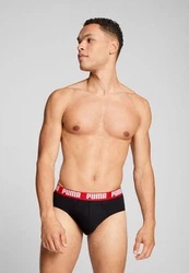 PUMA BODYWEAR BASIC BRIEF Logo Webbund Lila/Rot