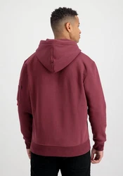 Alpha Industries Hoodie Alpha Label Dunkelrot/Bordeaux
