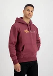 Alpha Industries Hoodie Alpha Label Dunkelrot/Bordeaux Alpha Industries Hoodie Alpha Label Dunkelrot/Bordeaux