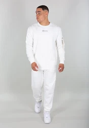 Alpha Industries Men Sweatshirts Organics Sweater Weiß/Creme/Dunkelblau