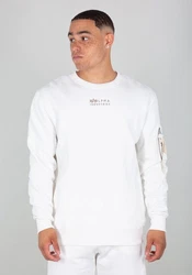 Alpha Industries Men Sweatshirts Organics Sweater Weiß/Creme/Dunkelblau