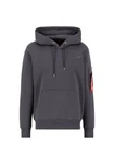 Alpha Industries Hoodie X-Fit Label II Dunkelgrau/Hellgrau/Dunkelblau/Grau
