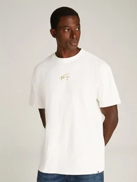 T-Shirt TJM REG GOLD SIGNATURE TEE EXT Logostickerei