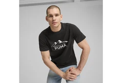 PUMA T-Shirt OPEN ROAD Graphic Herren Lila/Schwarz/Grau/Dunkelgrau/Braun
