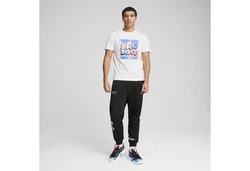PUMA T-Shirt BMW M Motorsport Neon Energy Graphic Creme/Hellblau/Weiß