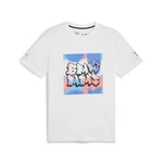 PUMA T-Shirt BMW M Motorsport Neon Energy Graphic Creme/Hellblau/Weiß