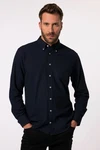 JP1880 Businesshemd Flanellhemd Langarm Buttondown-Kragen Dunkelblau/Blau/Hellblau