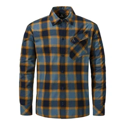 Schöffel Outdoorhemd Langarmhemd Poplar MNS Blau/Braun