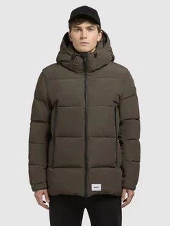 khujo Steppjacke ROAN Dunkelgrün/Khaki/Grau/Braun