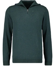V-Ausschnitt-Pullover mit Stehkragen und Zip