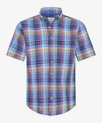 Brax Kurzarmhemd Style Dan C Mischfarben/Blau/Hellblau