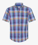 Brax Kurzarmhemd Style Dan C Mischfarben/Blau/Hellblau