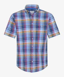 Brax Kurzarmhemd Style Dan C Mischfarben/Blau/Hellblau