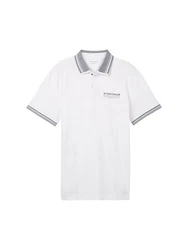 TOM TAILOR T-Shirt Weiß/Creme/Hellgrau/Grau