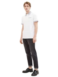 TOM TAILOR T-Shirt Weiß/Creme/Hellgrau/Grau
