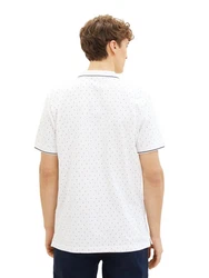 TOM TAILOR T-Shirt Weiß/Dunkelblau/Creme