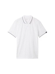 TOM TAILOR T-Shirt Weiß/Dunkelblau/Creme
