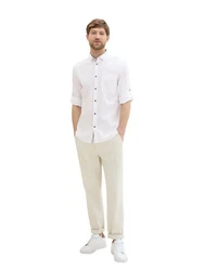 TOM TAILOR Langarmshirt Langarmhemd T-Shirt Weiß