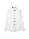 TOM TAILOR Langarmshirt Langarmhemd T-Shirt Weiß