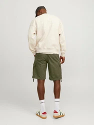 JACK & JONES Shorts 'COLE BARKLEY' Dunkelgrün/Khaki/Grün