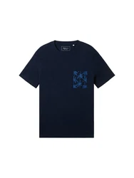 TOM TAILOR T-Shirt Dunkelblau/Blau