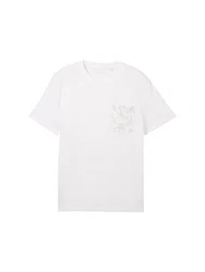 TOM TAILOR T-Shirt Weiß/Creme