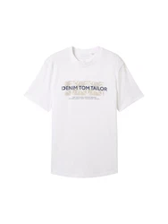 TOM TAILOR T-Shirt Weiß/Creme/Mischfarben/Dunkelblau/Grau