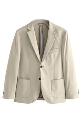 Next Baukastensakko Athletic Fit Anzugsakko mit MotionflexStretch Khaki/Beige/Braun