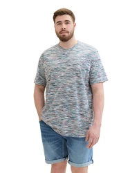 TOM TAILOR T-Shirt Grau/Blau/Hellblau