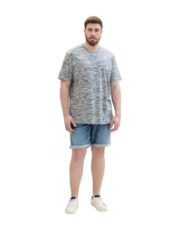 TOM TAILOR T-Shirt Grau/Blau/Hellblau