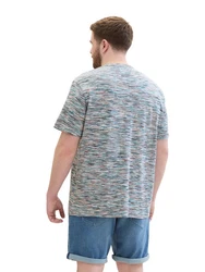 TOM TAILOR T-Shirt Grau/Blau/Hellblau