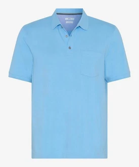 Brax Poloshirt Pullunder STYLE PETE U Hellblau/Blau