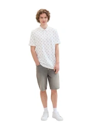 TOM TAILOR Denim Poloshirt Weiß/Dunkelblau/Silber/Rot/Creme