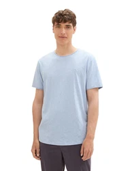 TOM TAILOR DENIM T-Shirt Hellblau/Blau/Lila