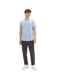 TOM TAILOR DENIM T-Shirt Hellblau/Blau/Lila